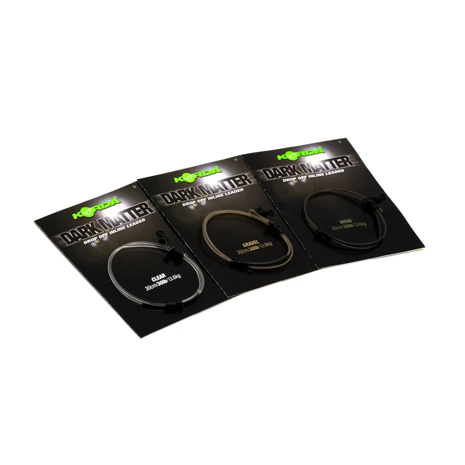 Korda Dark Matter Drop Off Inline Leader Clear 30 cm előkötött végszerelék 