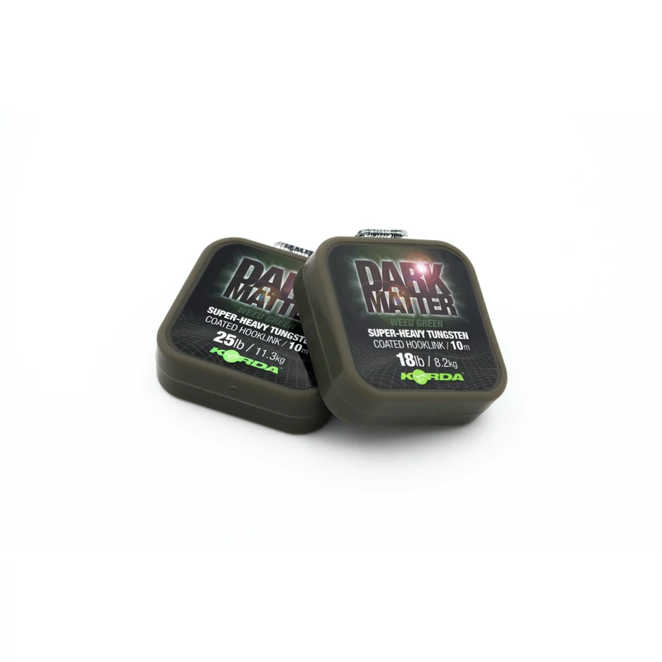 Korda Dark Matter Tungsten bevonatos, nehezített előkezsinór 25 lb Weed Green
