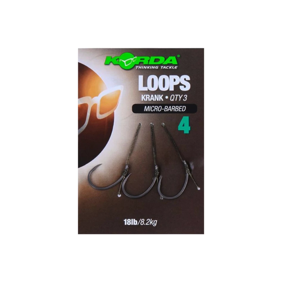 Korda Loop Rigs Krank 18 lb előkötött horog szekció