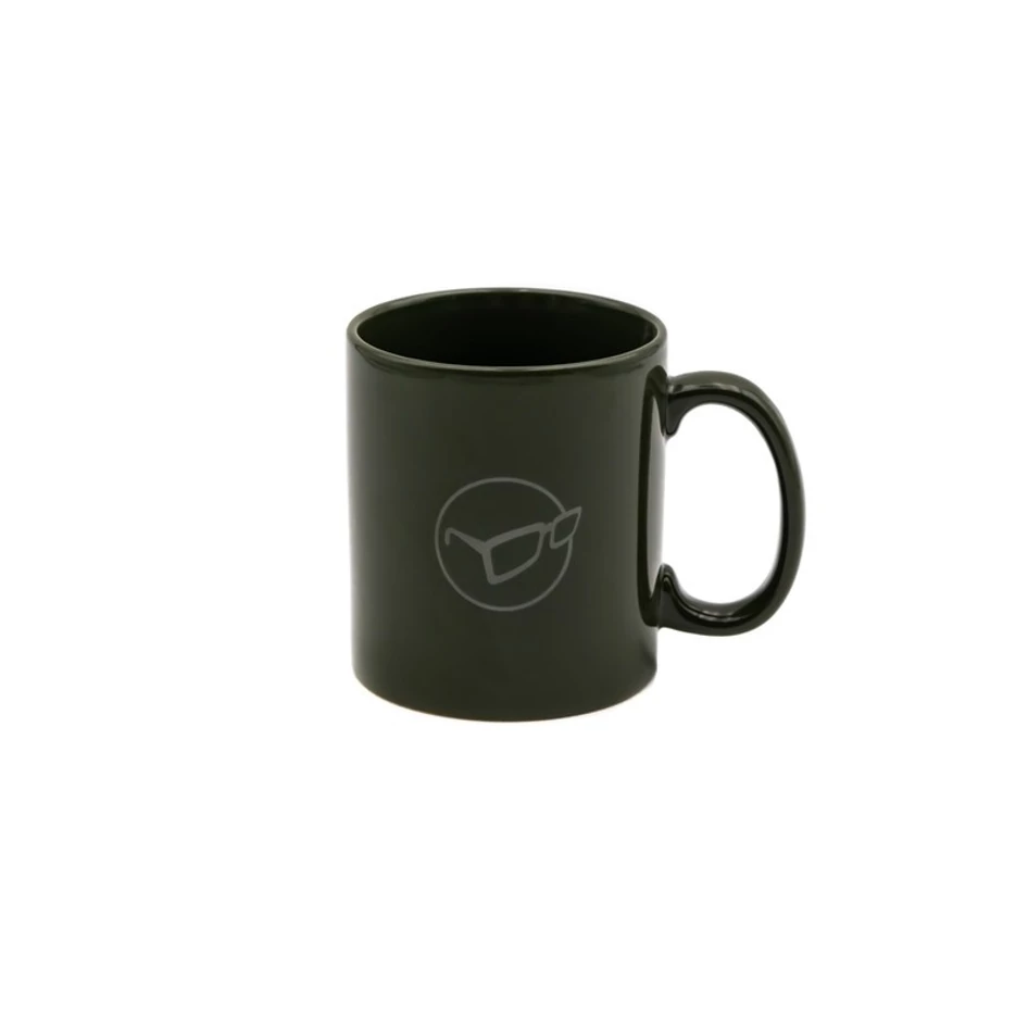 Korda Mug Glasses Logo Olive porcelán bögre